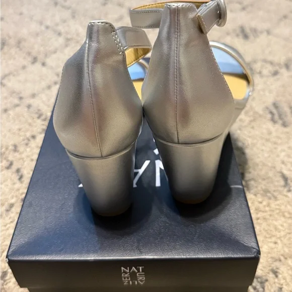 Silver Wedge Sandals - Picture 3 of 4